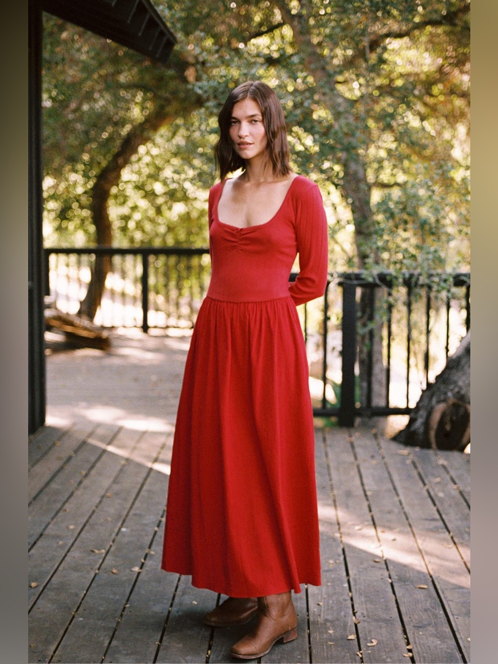CHRISTY DAWN Ramona dress in crimson - Picture 4 of 15